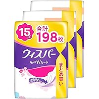 Amazon.co.jp: WHISPER ウィスパー 1枚2役Wガード 15cc 198枚